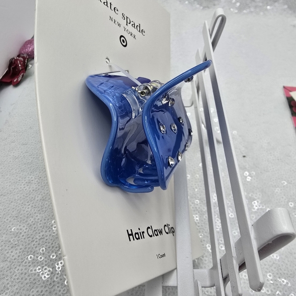 Kate Spade x Target Limited Edition Collection 3 Hair Claw Clips Red Pink Blue - Picture 15 of 16